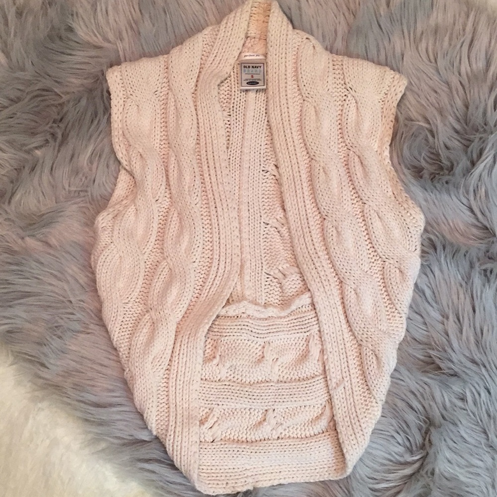 Old navy cream crochet shrug